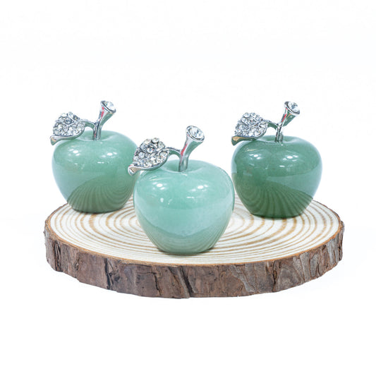 3 cm großer grüner Aventurin-Apfel in loser Schüttung