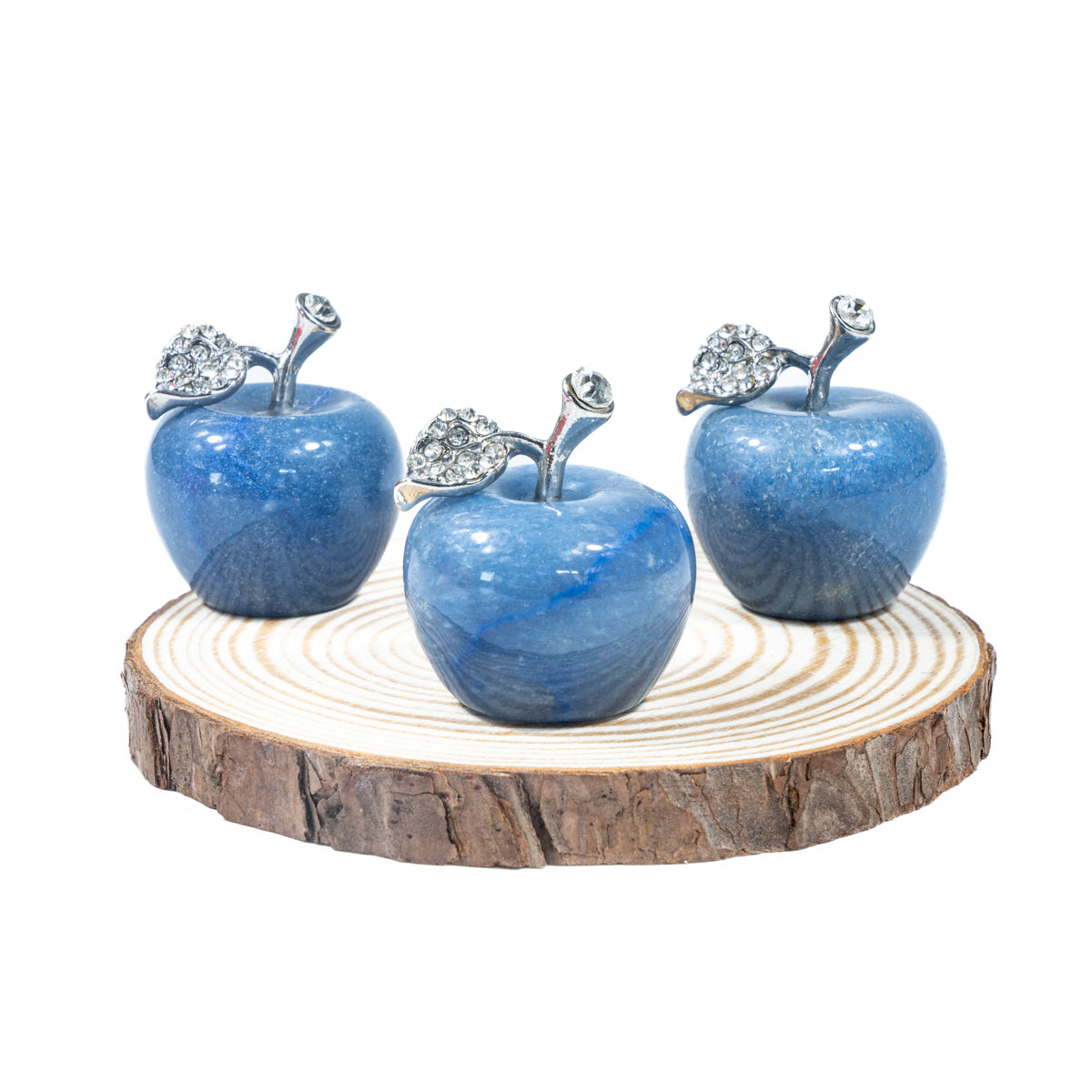 3 cm großer blauer Aventurin-Apfel in loser Schüttung