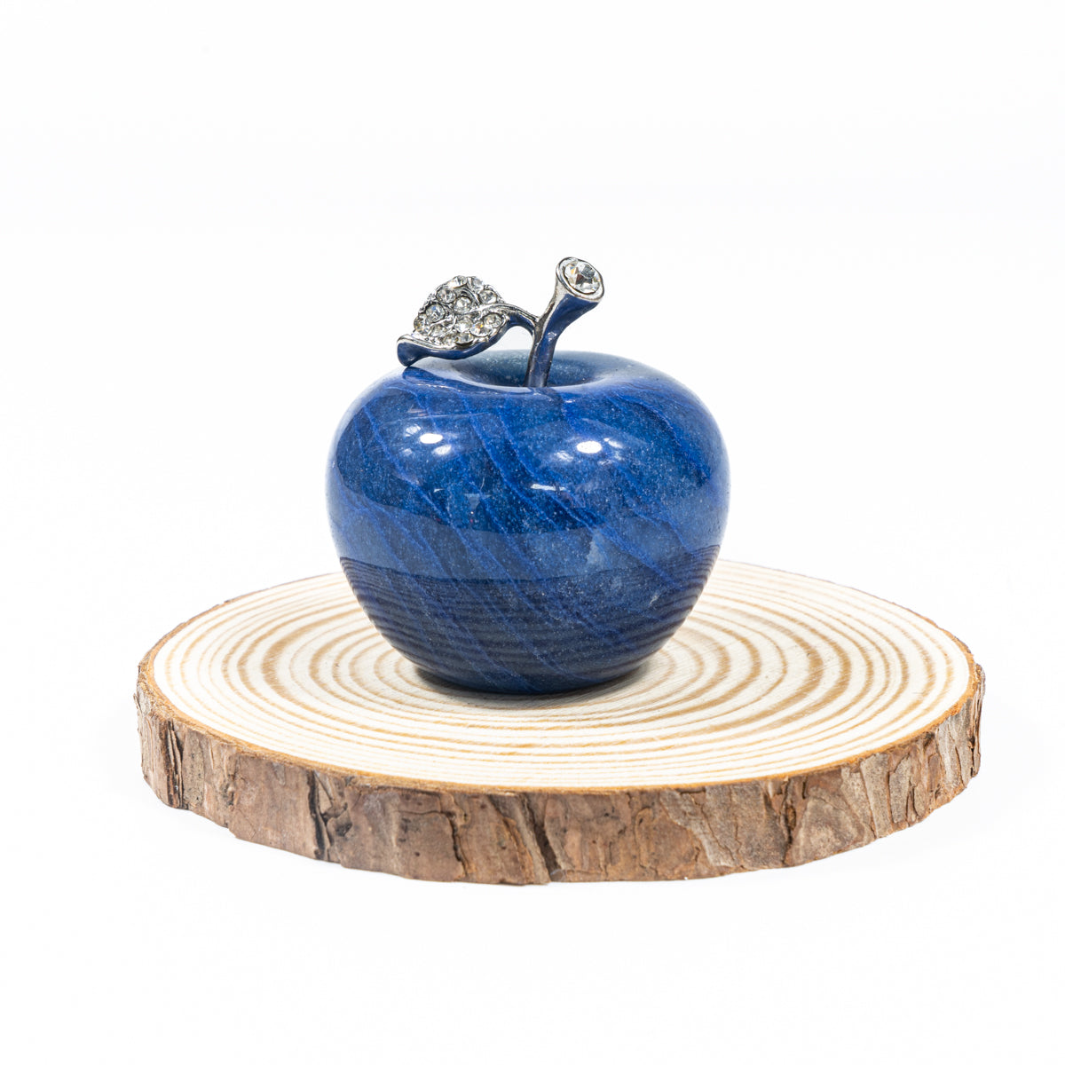 4 cm großer blauer Aventurin-Apfel in loser Schüttung