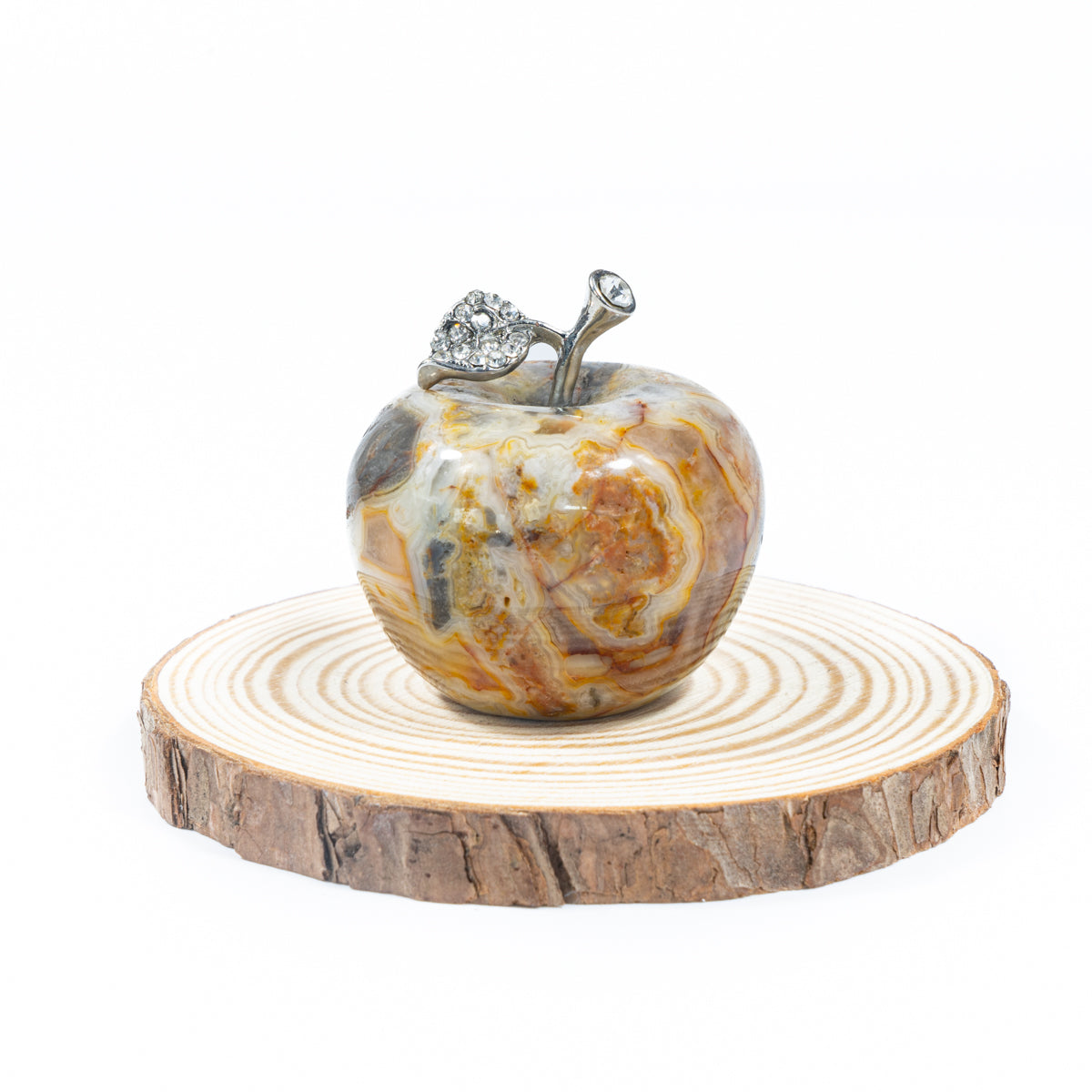 4 cm großer Crazy-Achat-Apfel in loser Schüttung