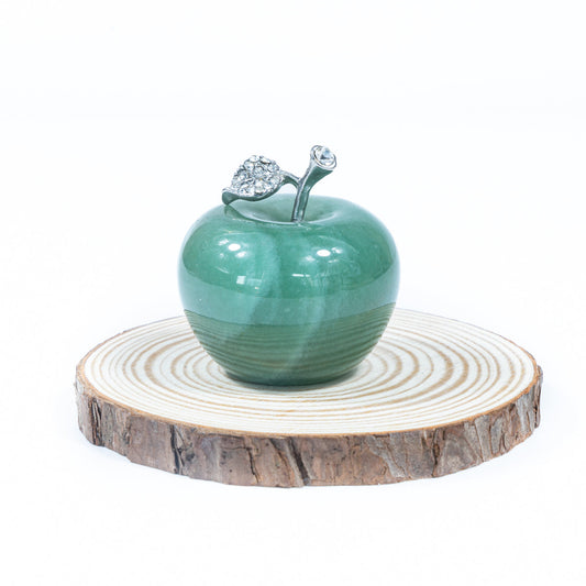 4 cm großer grüner Aventurin-Apfel in loser Schüttung