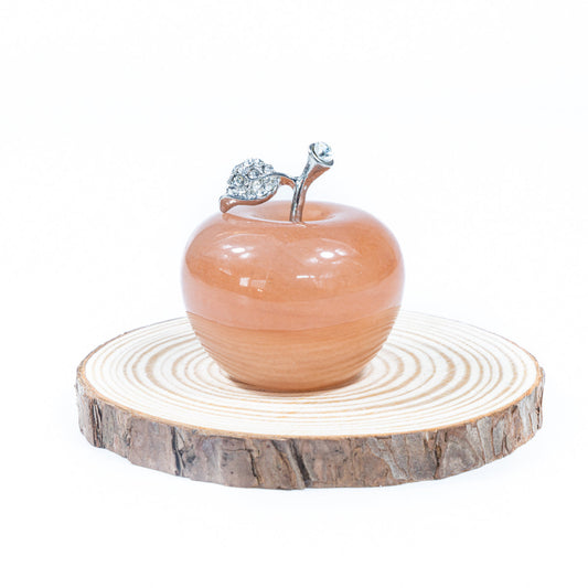 4 cm großer rosa Aventurin-Apfel in loser Schüttung