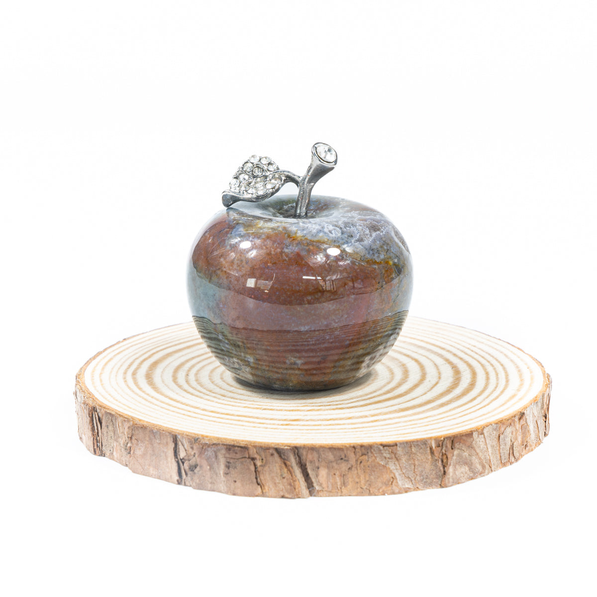 4 cm großer indischer Achat-Apfel in loser Schüttung