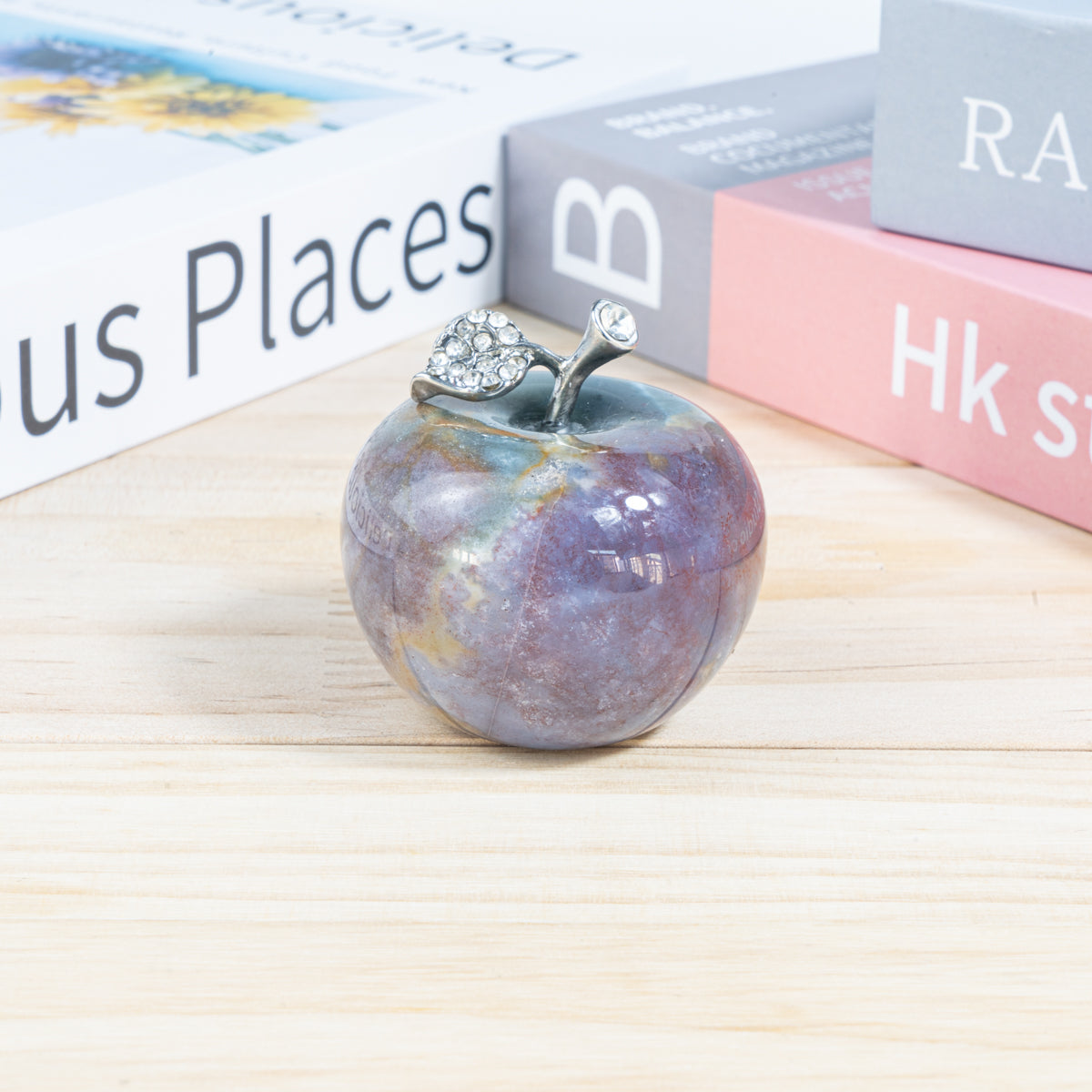 4 cm großer indischer Achat-Apfel in loser Schüttung