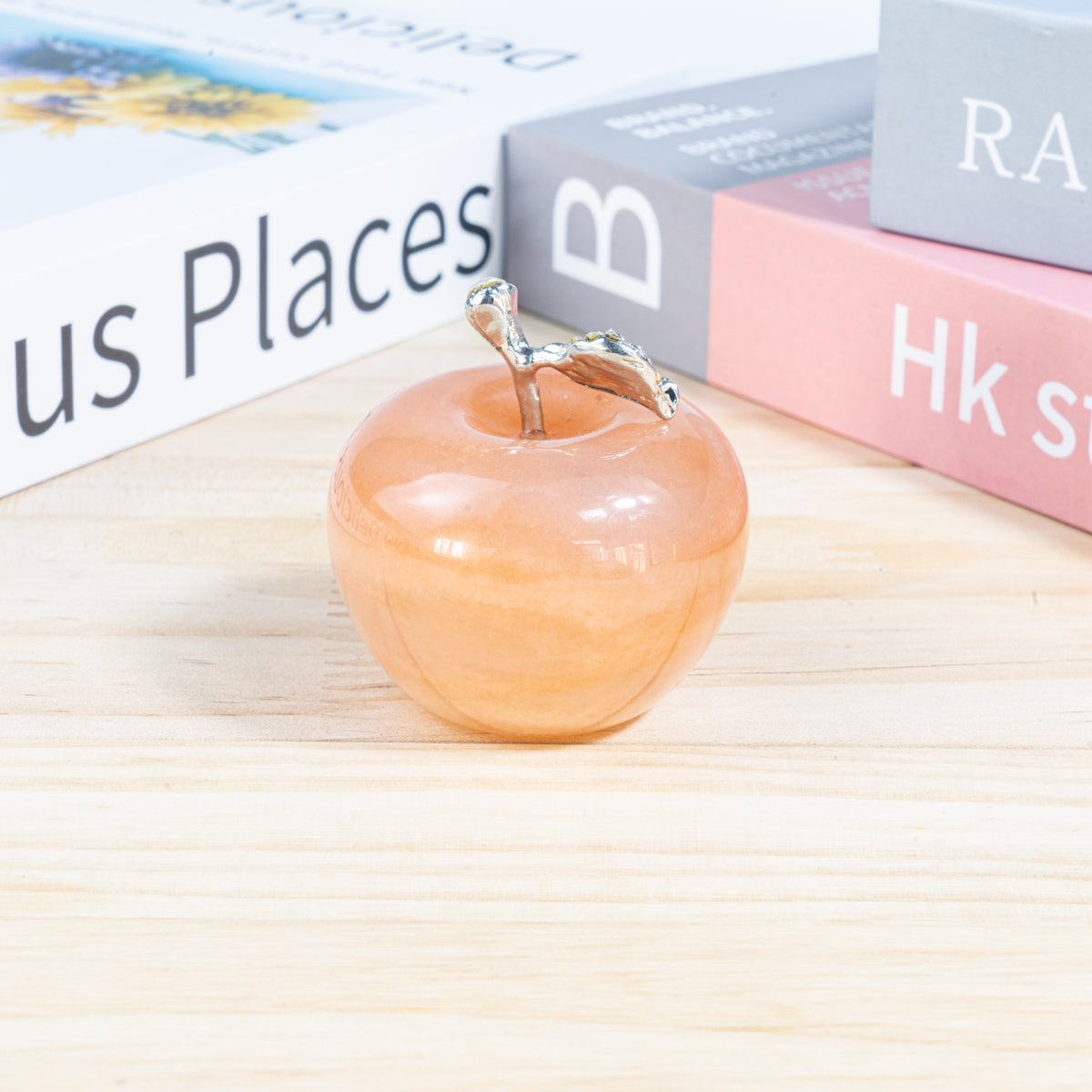 Manzana de aventurina rosa de 4 cm a granel