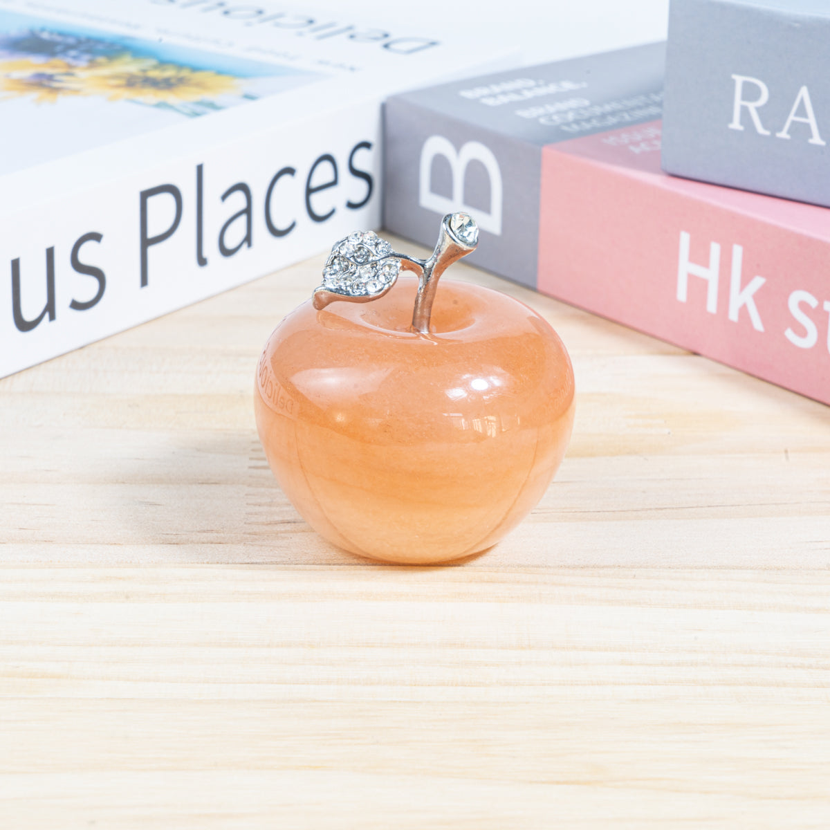 Manzana de aventurina rosa de 4 cm a granel