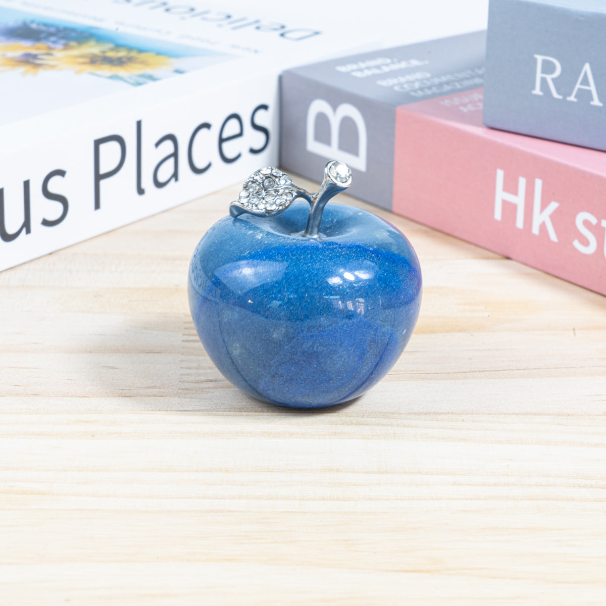 4 cm großer blauer Aventurin-Apfel in loser Schüttung