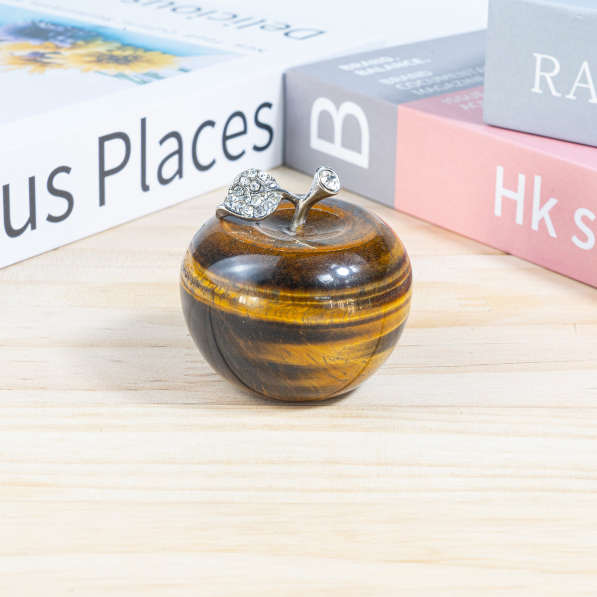 4cm Tiger Eye Stone Apple In Bulk