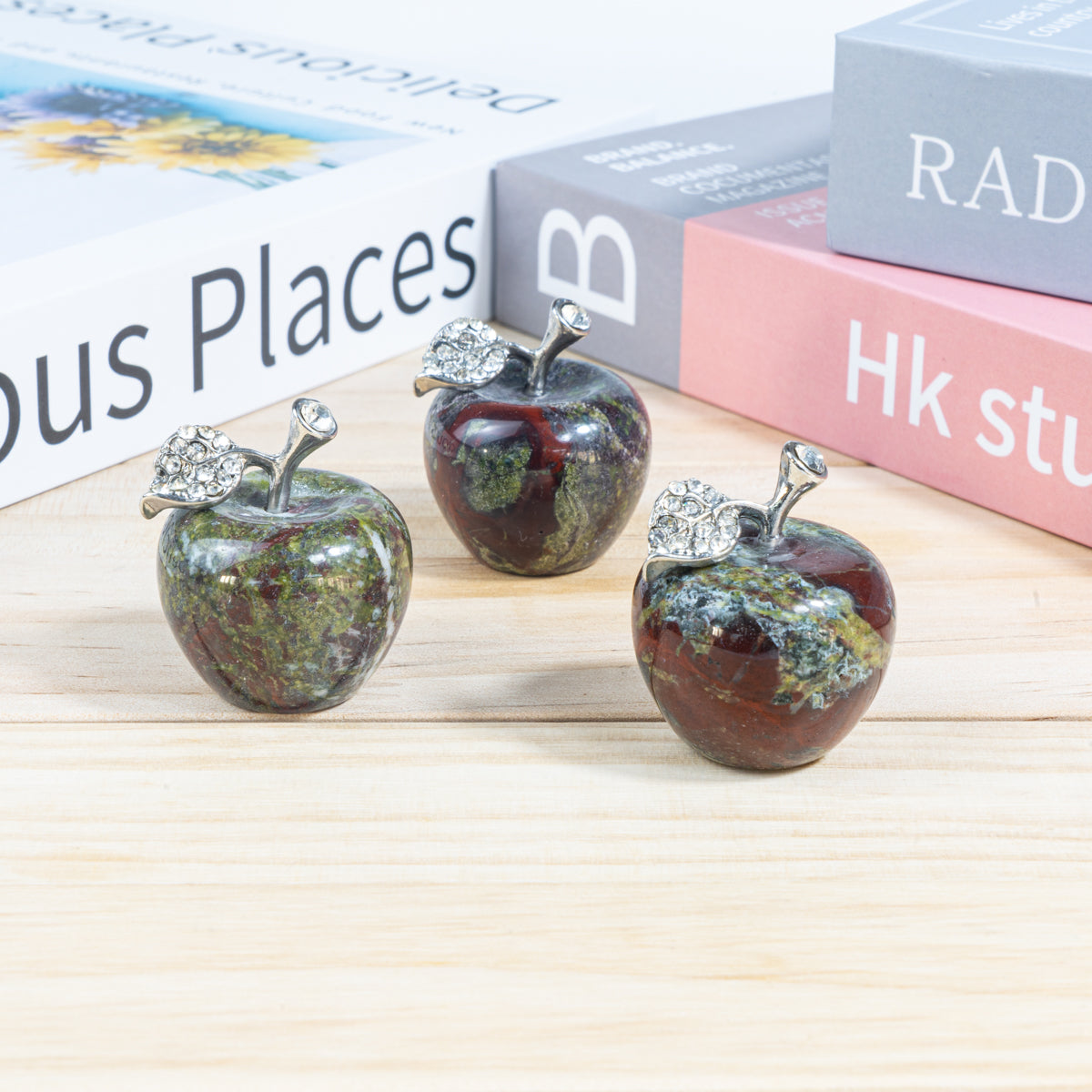 Manzana de piedra de sangre de dragón de 3 cm a granel