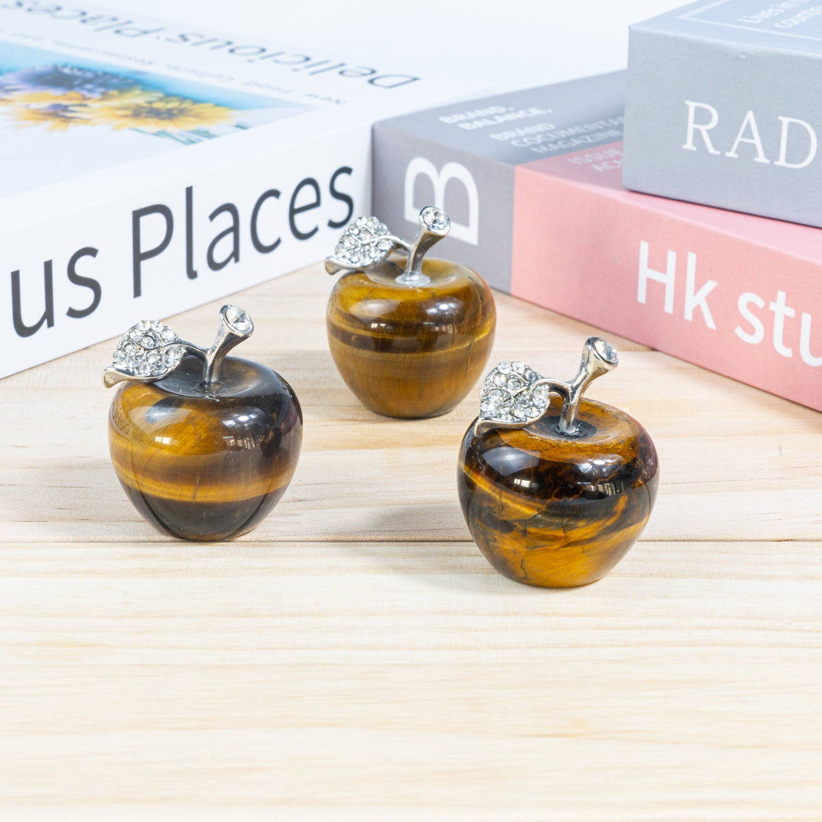 3cm Tiger Eye Stone Apple In Bulk