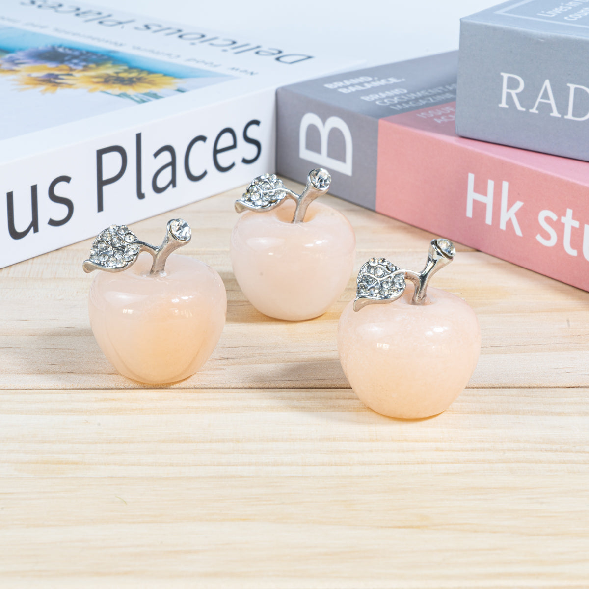 Manzana de aventurina rosa de 3 cm a granel