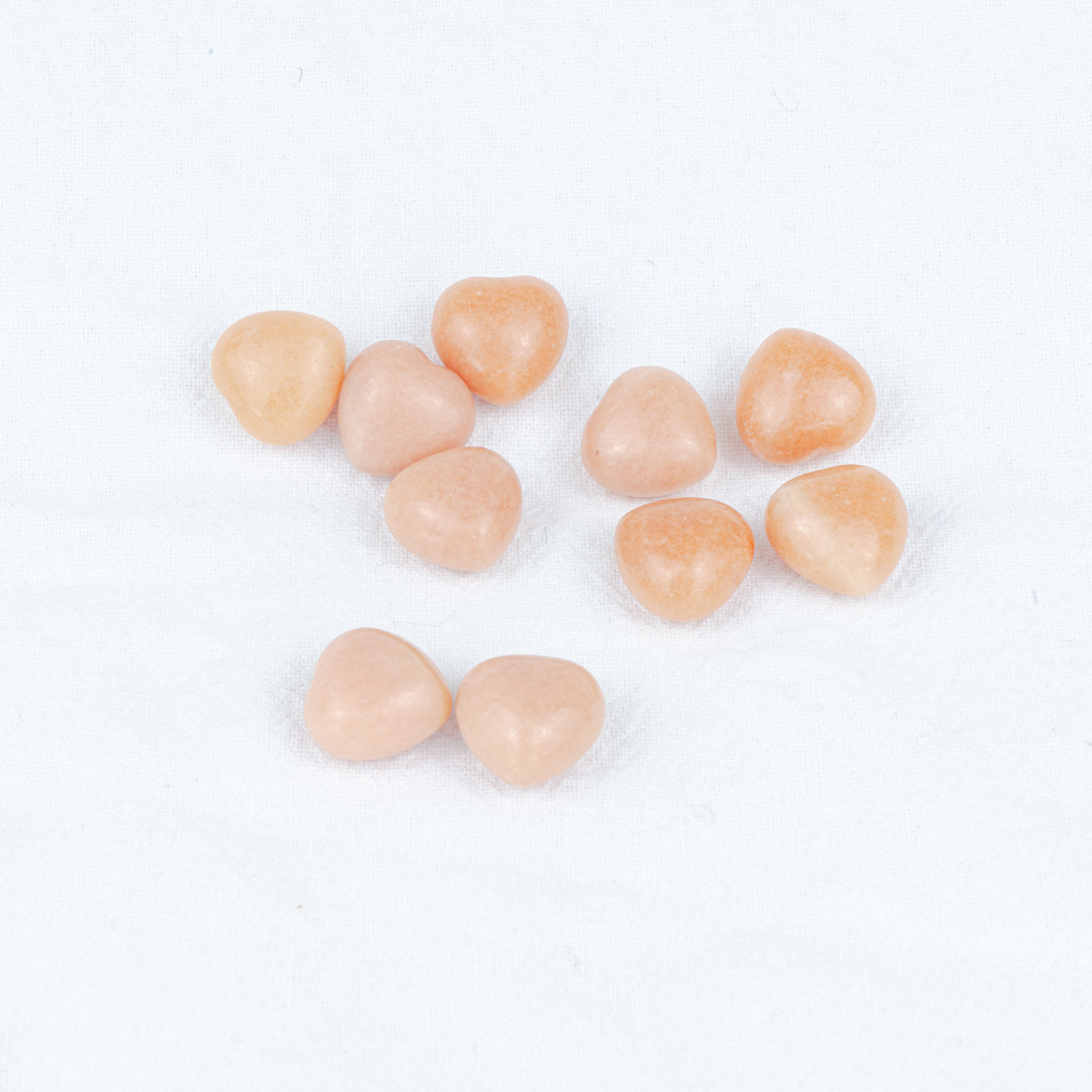 Mini-Herz aus orangefarbenem Aventurin in Großpackung