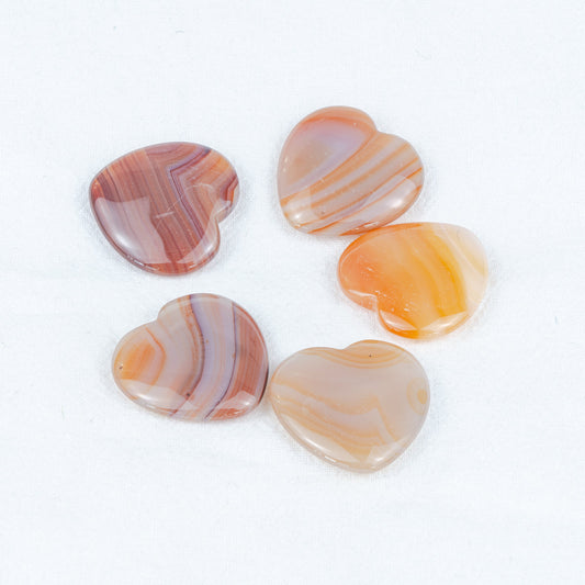 3 cm große Karneol-Herzflocken in loser Schüttung
