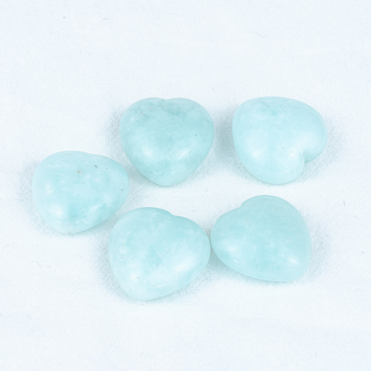 3 cm großes Aquamarin-Herz in loser Schüttung