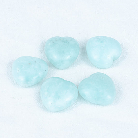 Corazón de aguamarina de 3 cm a granel