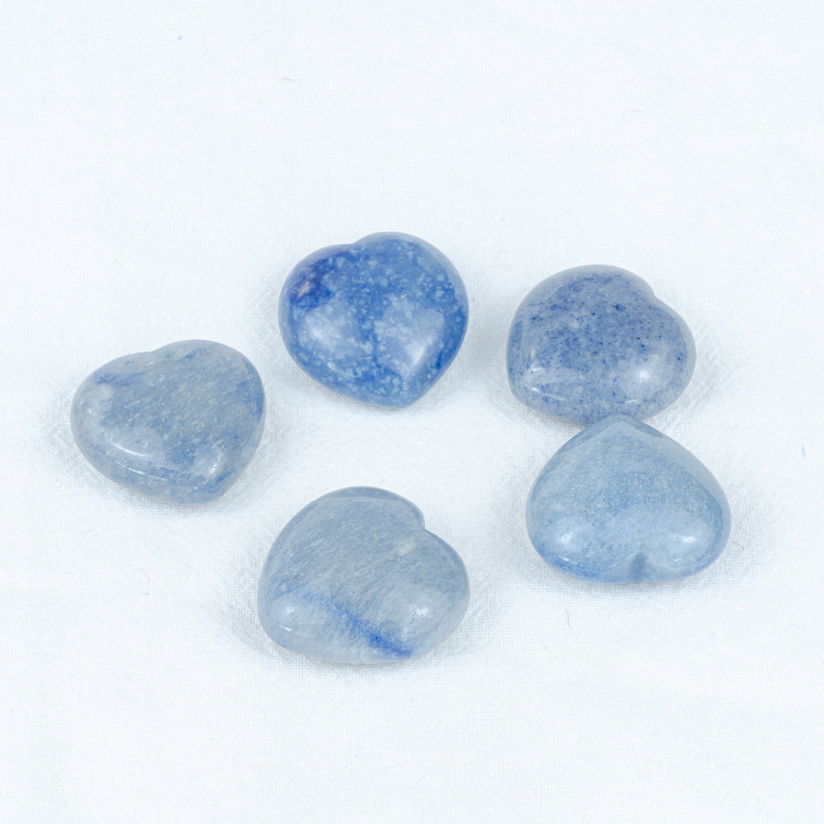 3 cm großes blaues Aventurin-Herz in loser Schüttung