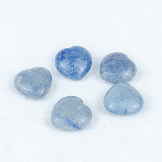 3 cm großes blaues Aventurin-Herz in loser Schüttung