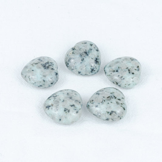 3 cm großes Kiwi-Jaspis-Herz in loser Schüttung