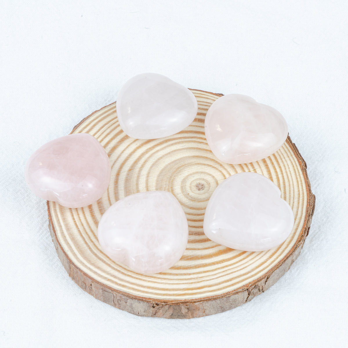 3 cm großes Rosenquarz-Herz in loser Schüttung