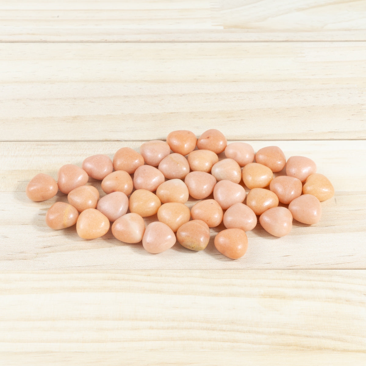 Mini-Herz aus orangefarbenem Aventurin in Großpackung