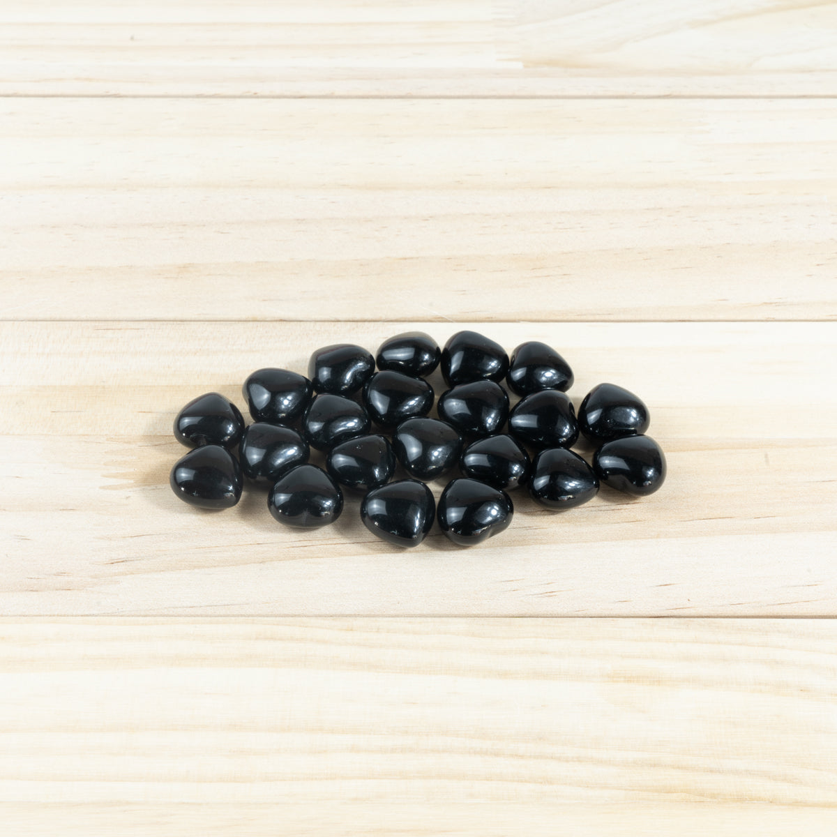 Mini-Herz aus schwarzem Obsidian in loser Schüttung