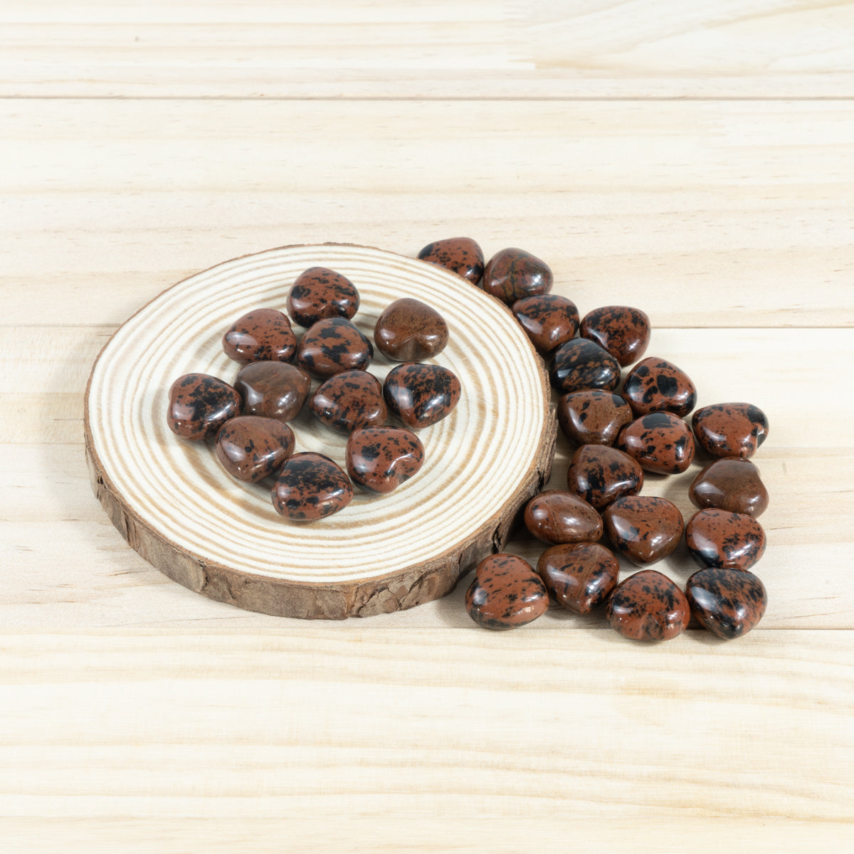 Mini-Herz aus rotem Obsidian in loser Schüttung