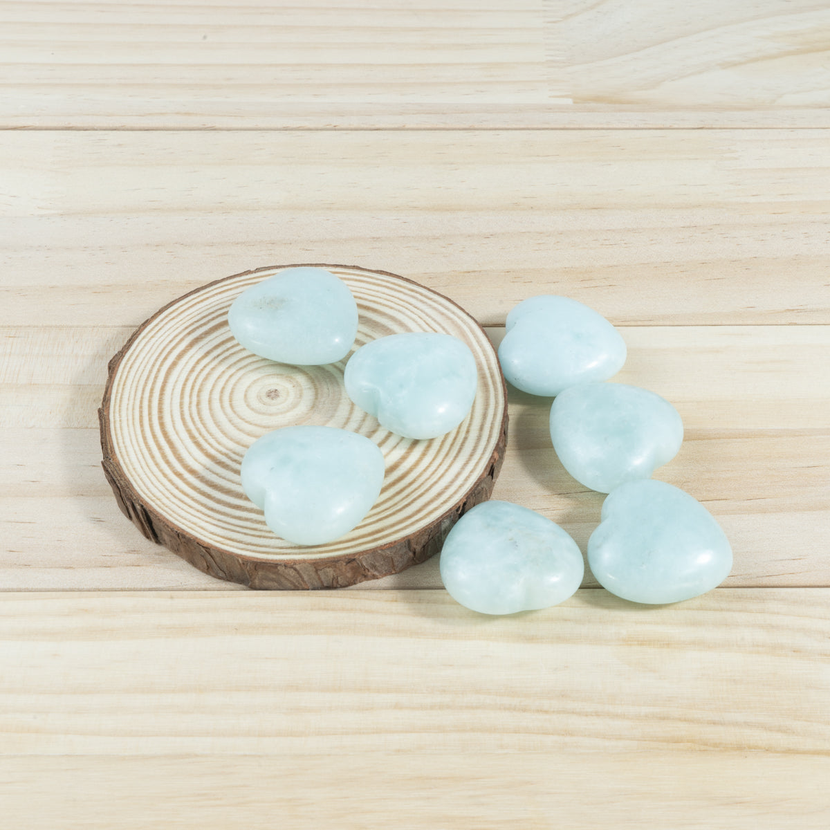 3 cm großes Aquamarin-Herz in loser Schüttung