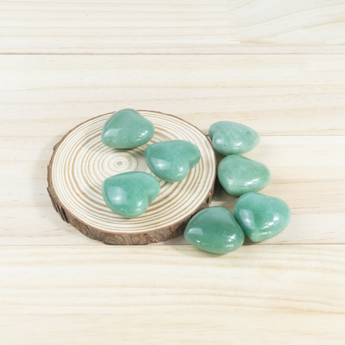 3 cm großes grünes Aventurin-Herz in loser Schüttung