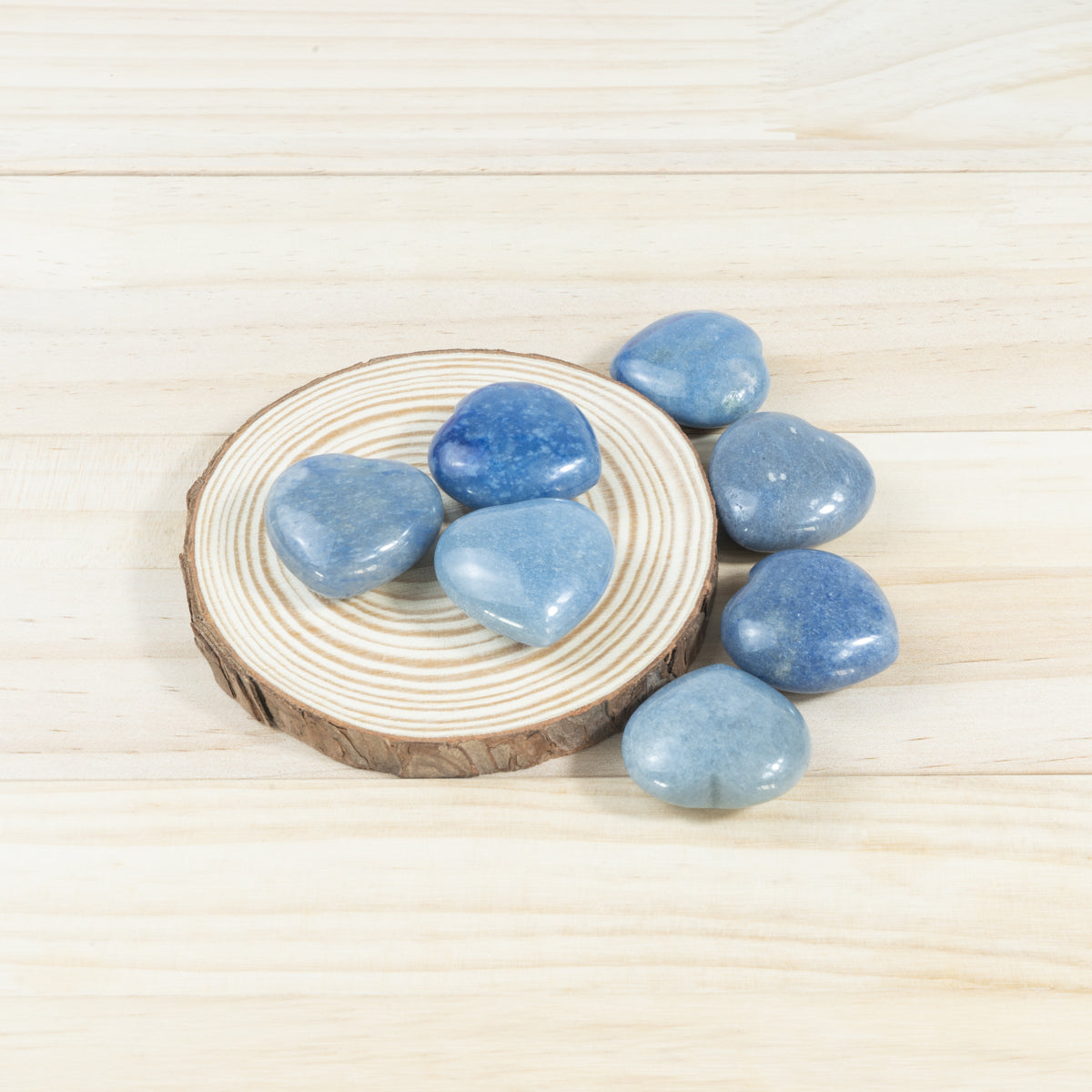 3 cm großes blaues Aventurin-Herz in loser Schüttung