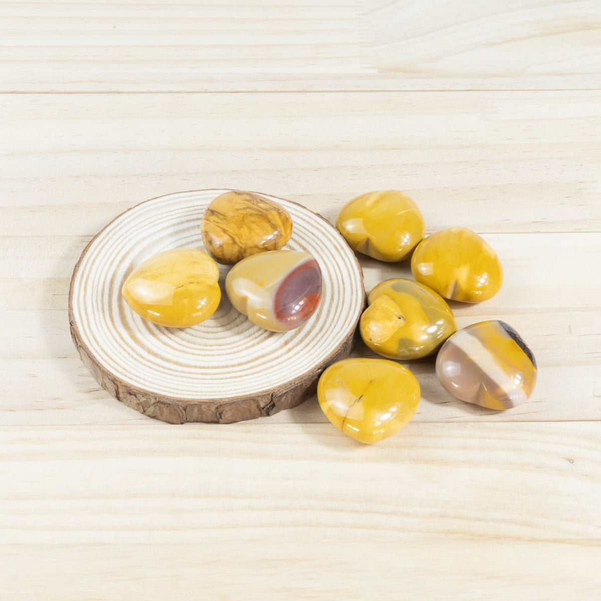 Corazón de jaspe Mookaite de 3 cm a granel