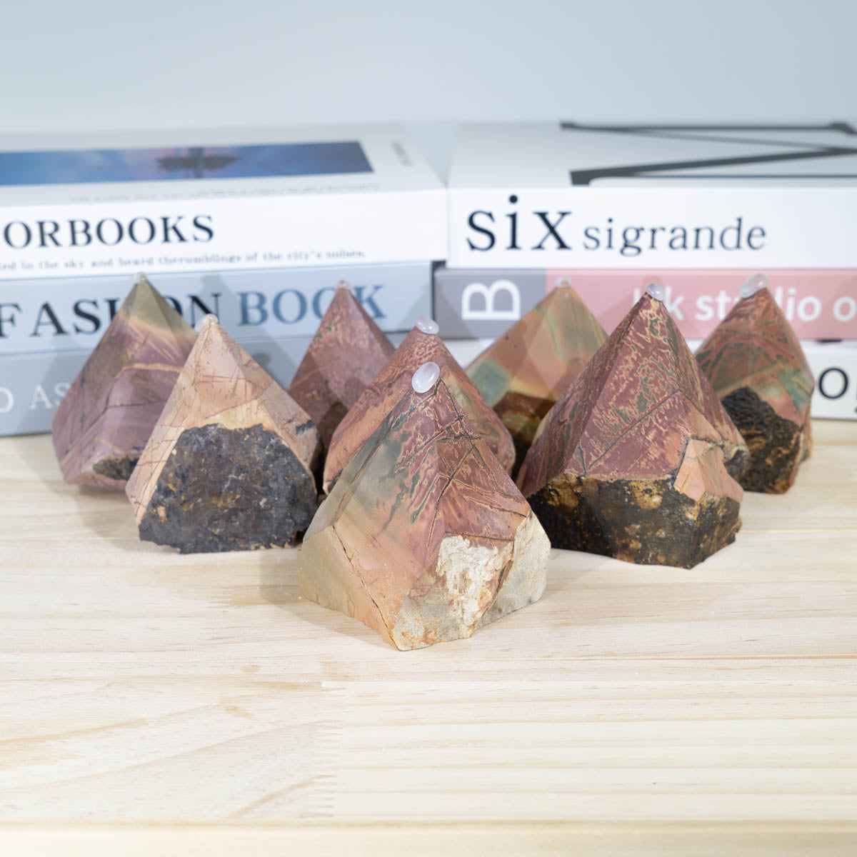 Punta de piedra en bruto turquesa roja a granel