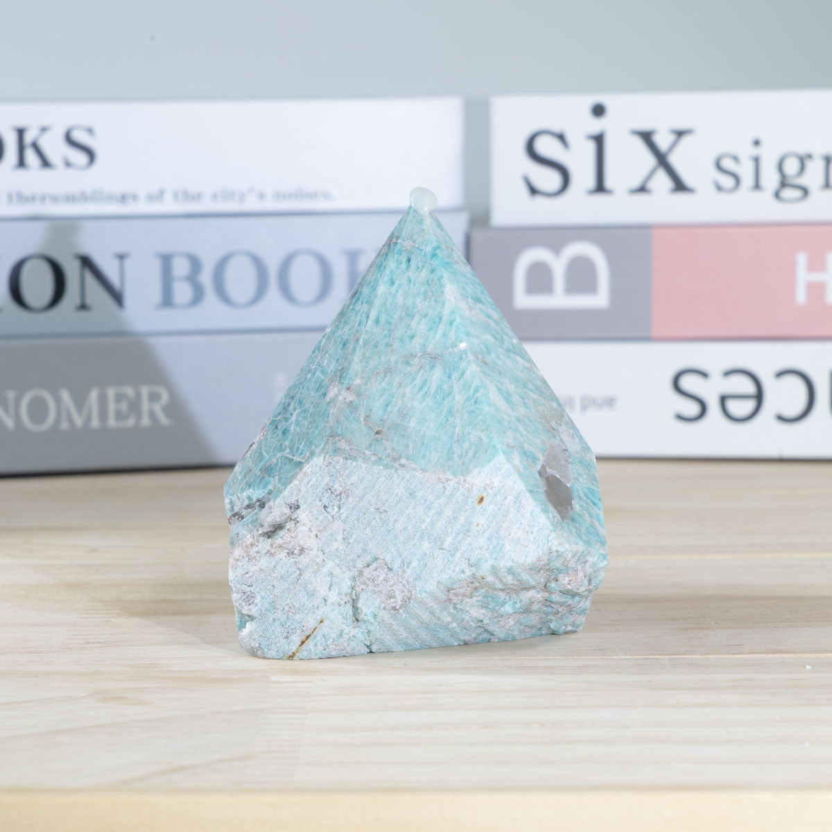 Punto de piedra en bruto de amazonita a granel