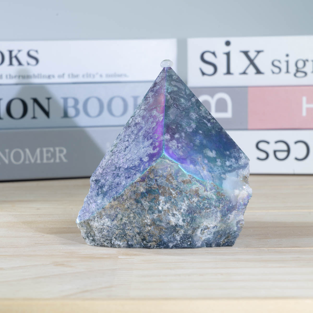 Aura Moss Achat Rohsteinspitze in loser Schüttung