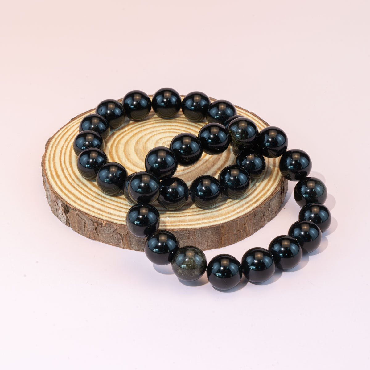 8mm/12mm natürliches goldenes Obsidian-Armband im Großhandel
