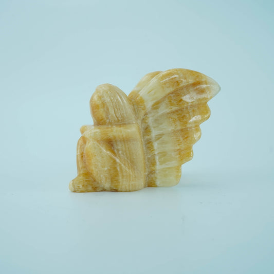 3,5 Zoll gelbe Calcit-Blumenfee