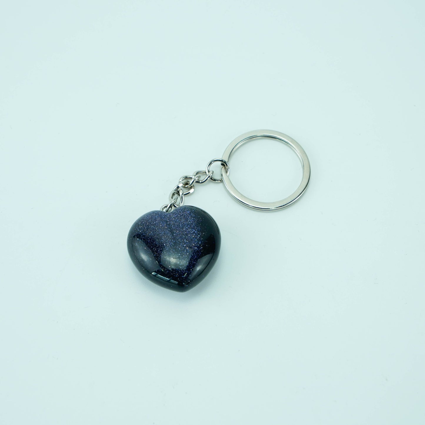 3cm Blue Sand Stone Keychain
