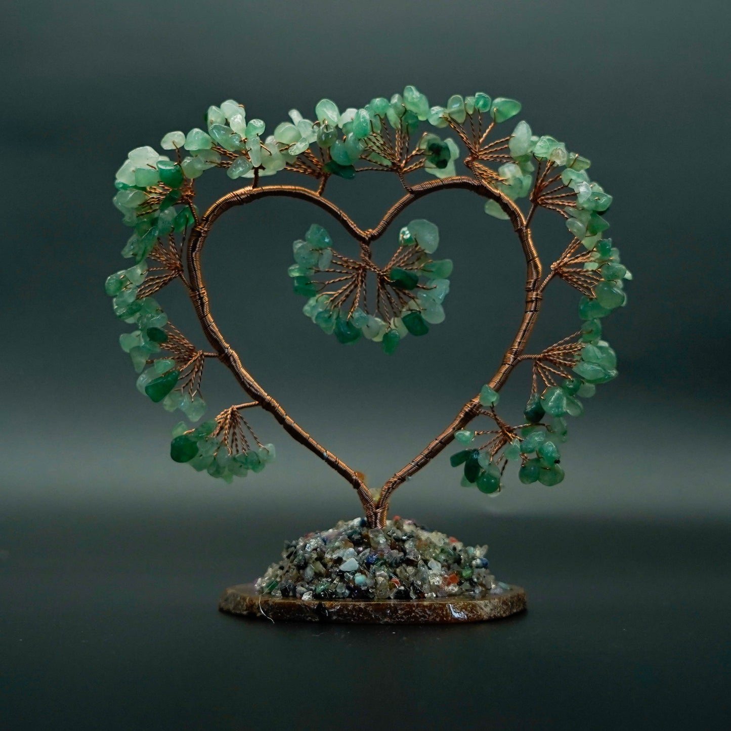 Natürliche grüne Aventurin-Heilchips, Geldbaum