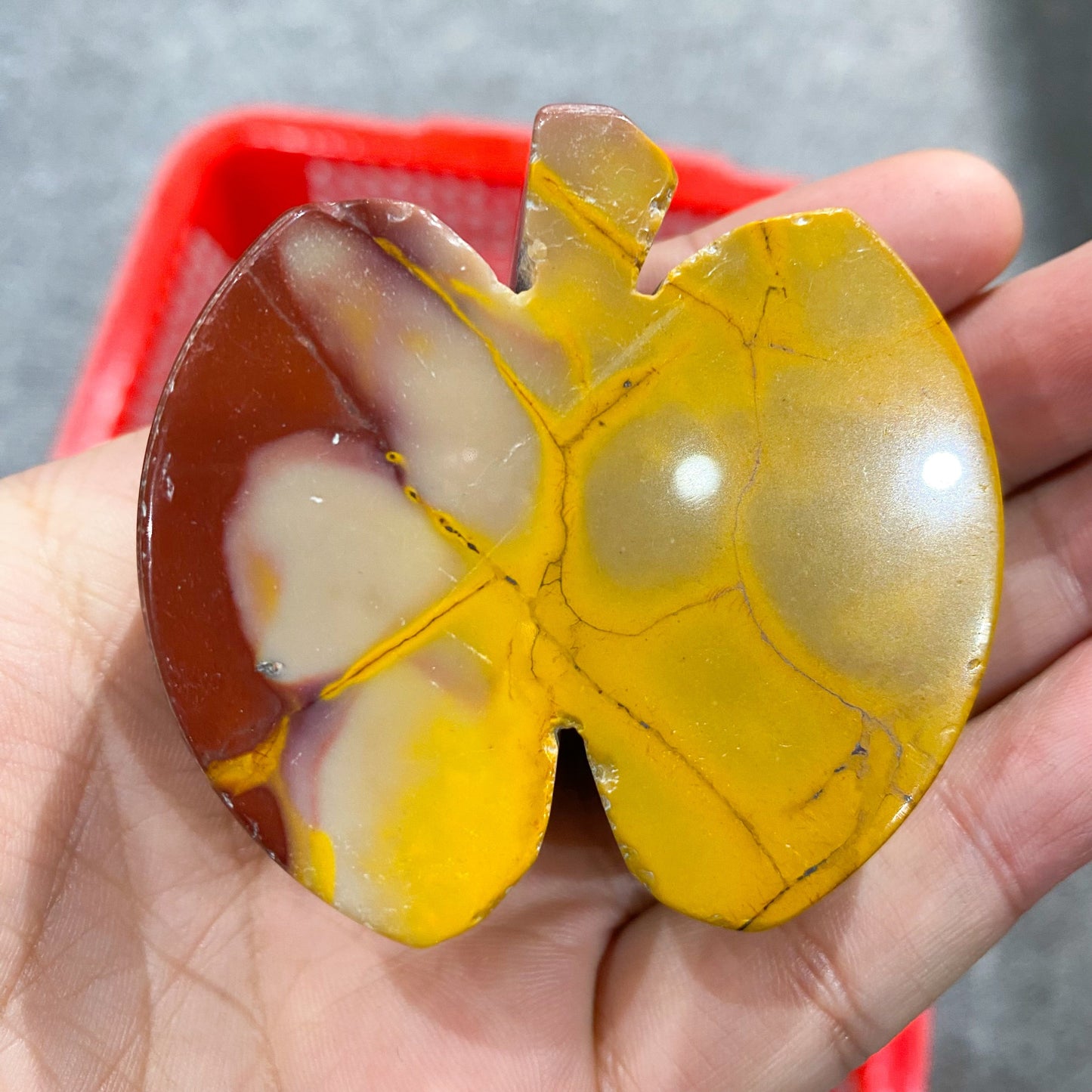 Rodajas de manzana jaspe rojo a granel