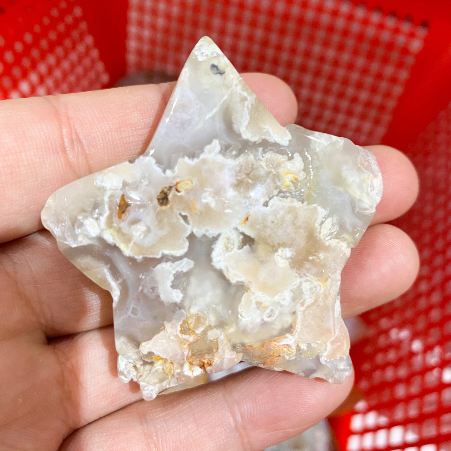 Blumenachat-Palmenstein in loser Schüttung