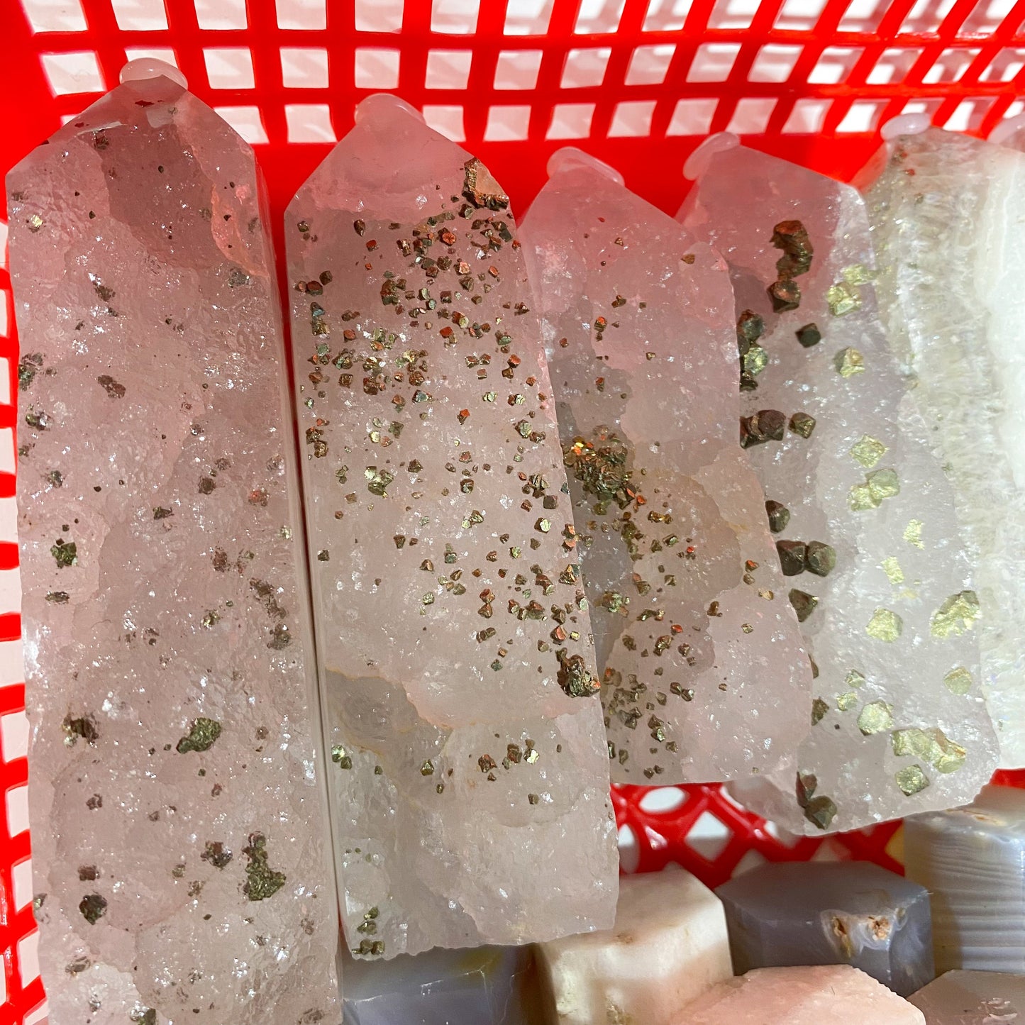 Fluorit-Chalkopyrit-Symbiosepunkt in loser Schüttung